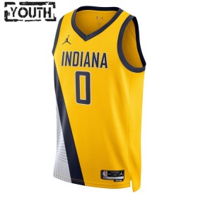 Camiseta Niños NBA Indiana Pacers Tyrese Haliburton 0 2022-23 Jordan Statement Edition Navy Swingman